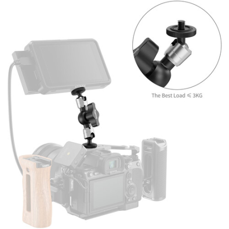 SmallRig 6509 - mini ramię Magic Arm z głowicami kulowymi - przykład użycia, udźwig